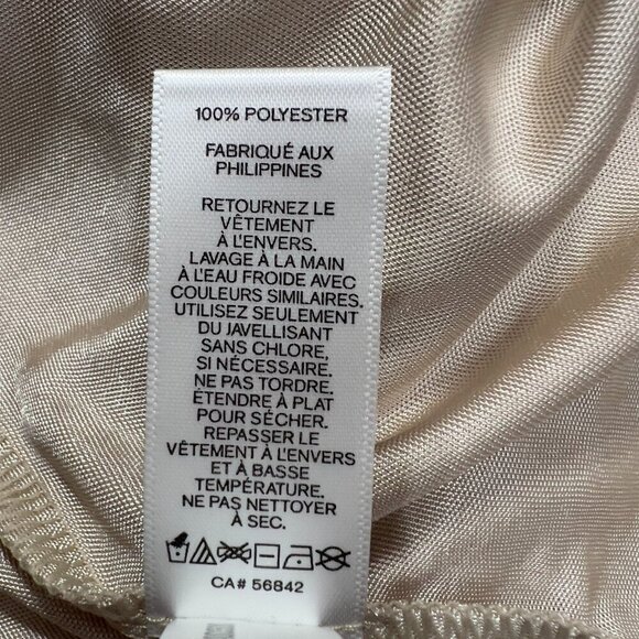 Express Women's Cowl Neck Champagne Metallic Halter Top Size XS - Picture 6 of 7